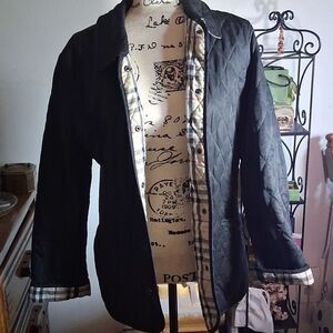 AUTHENTIC BURBERRY BLACK QUILTED LIGHT JACKET MEDIUM